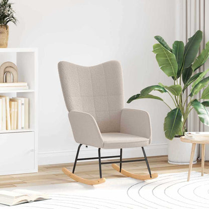 Sedia a dondolo Grigio chiaro Tessuto Sherpa - homemem39