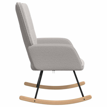 Sedia a dondolo Grigio chiaro Tessuto Sherpa | homemem39