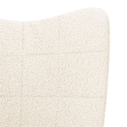 Sedia a dondolo Crema Tessuto Sherpa | homemem39