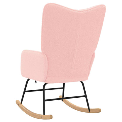 Sedia a dondolo Rosa Tessuto Sherpa | homemem39