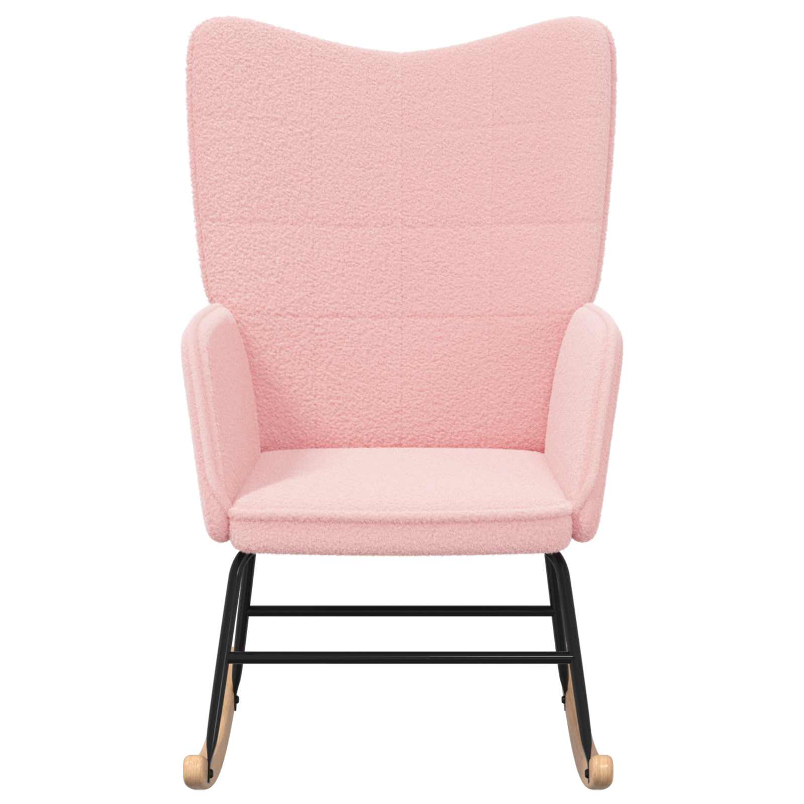 Sedia a dondolo Rosa Tessuto Sherpa | homemem39