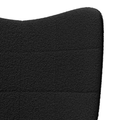 Sedia a dondolo Nero Tessuto Sherpa | homemem39
