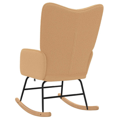 Sedia a dondolo Beige Tessuto Sherpa | homemem39