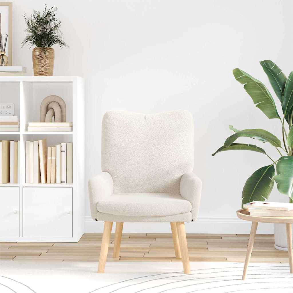 Sedia rilassante Crema 63 x 67 x 94 cm Tessuto - homemem39