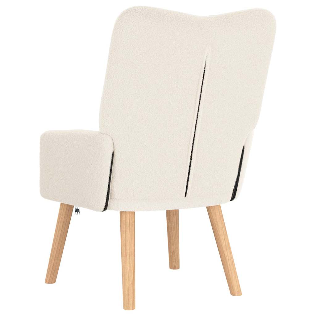 poltrona Crema 63 x 67 x 94 cm Tessuto di Pecora e Plywood | homemem39