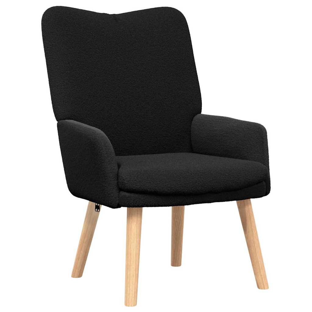 poltrona Nero 63 x 67 x 94 cm Tessuto di Pecora e Plywood | homemem39