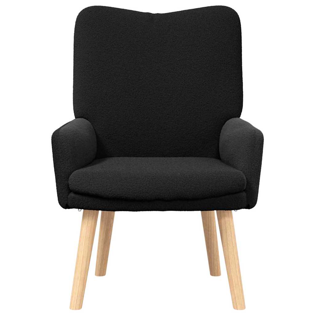 poltrona Nero 63 x 67 x 94 cm Tessuto di Pecora e Plywood | homemem39