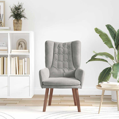 poltrona Grigio chiaro 63 x 67 x 94 cm Velluto