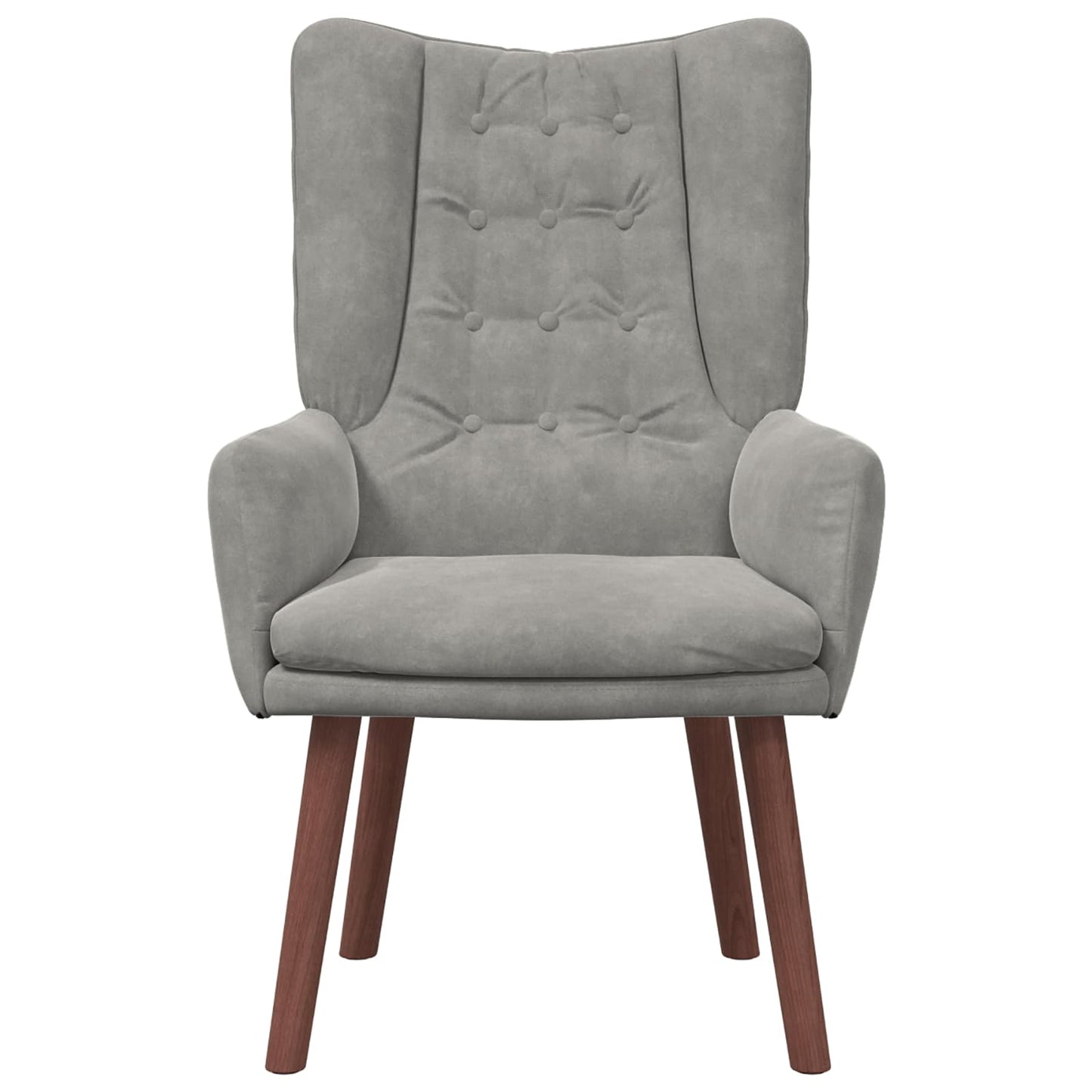 poltrona Grigio chiaro 63 x 67 x 94 cm Velluto | homemem39