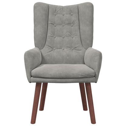 poltrona Grigio chiaro 63 x 67 x 94 cm Velluto | homemem39