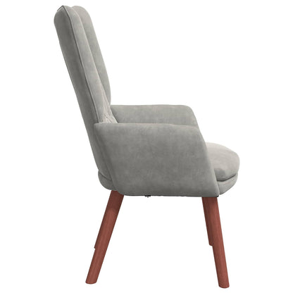 poltrona Grigio chiaro 63 x 67 x 94 cm Velluto | homemem39