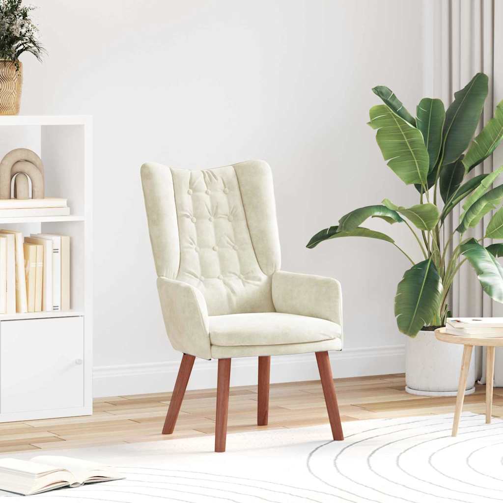 poltrona Crema 63 x 67 x 94 cm Velluto | homemem39