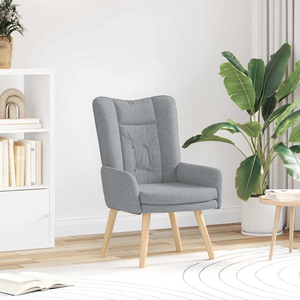 poltrona Grigio chiaro 63 x 67 x 94 cm Tessuto e compensato