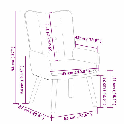 poltrona Grigio chiaro 63 x 67 x 94 cm Tessuto e compensato