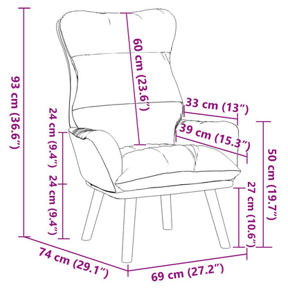 poltrona Verde chiaro 69 x 74 x 93 cm Velluto | homemem39