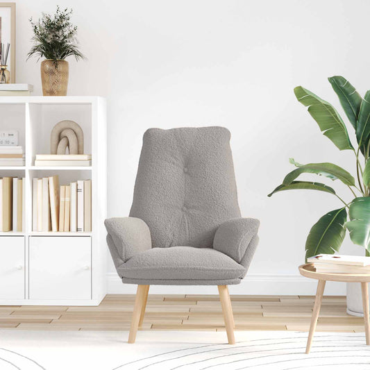 poltrona Grigio chiaro 69 x 74 x 93 cm Tessuto Sherpa | homemem39