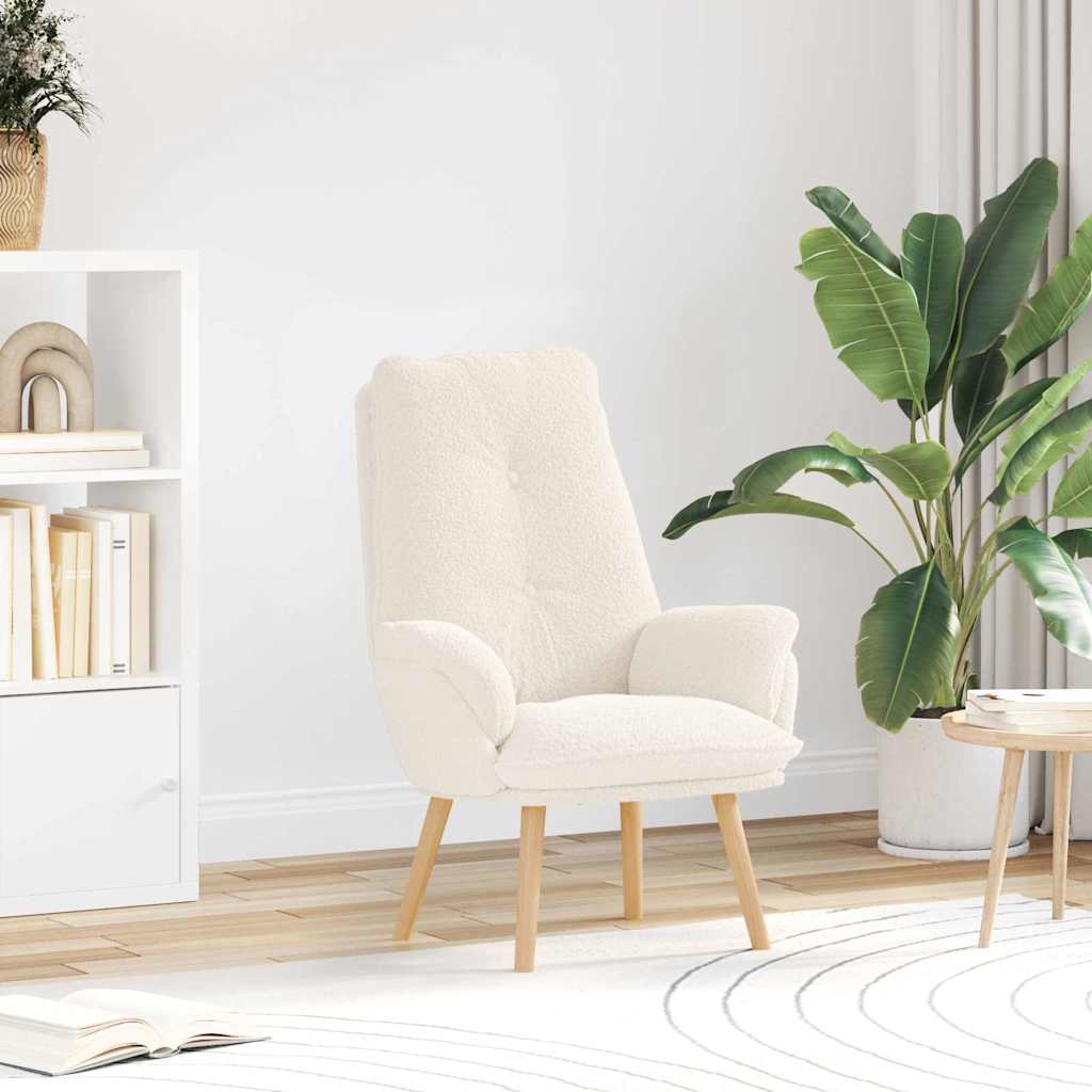 poltrona Crema 69 x 74 x 93 cm Tessuto Sherpa