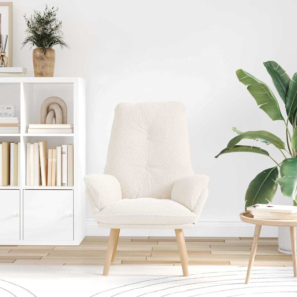 poltrona Crema 69 x 74 x 93 cm Tessuto Sherpa