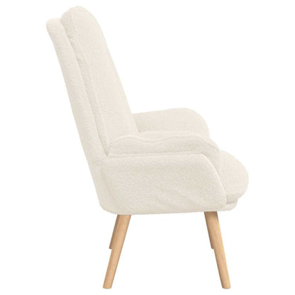 poltrona Crema 69 x 74 x 93 cm Tessuto Sherpa