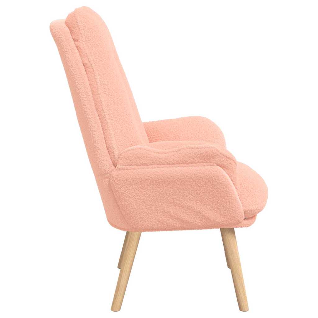 poltrona Rosa 69 x 74 x 93 cm Tessuto Sherpa