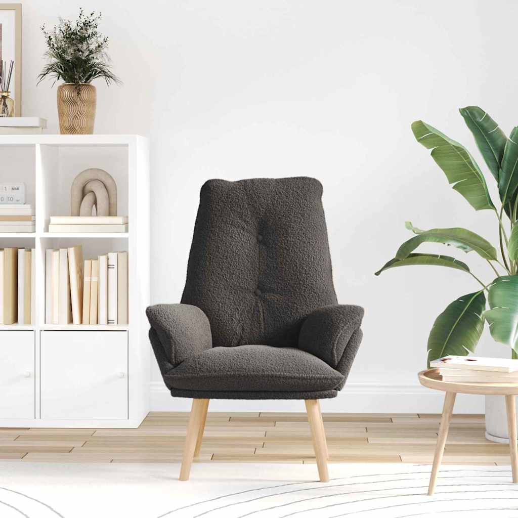 poltrona Grigio scuro 69 x 74 x 93 cm Tessuto Sherpa
