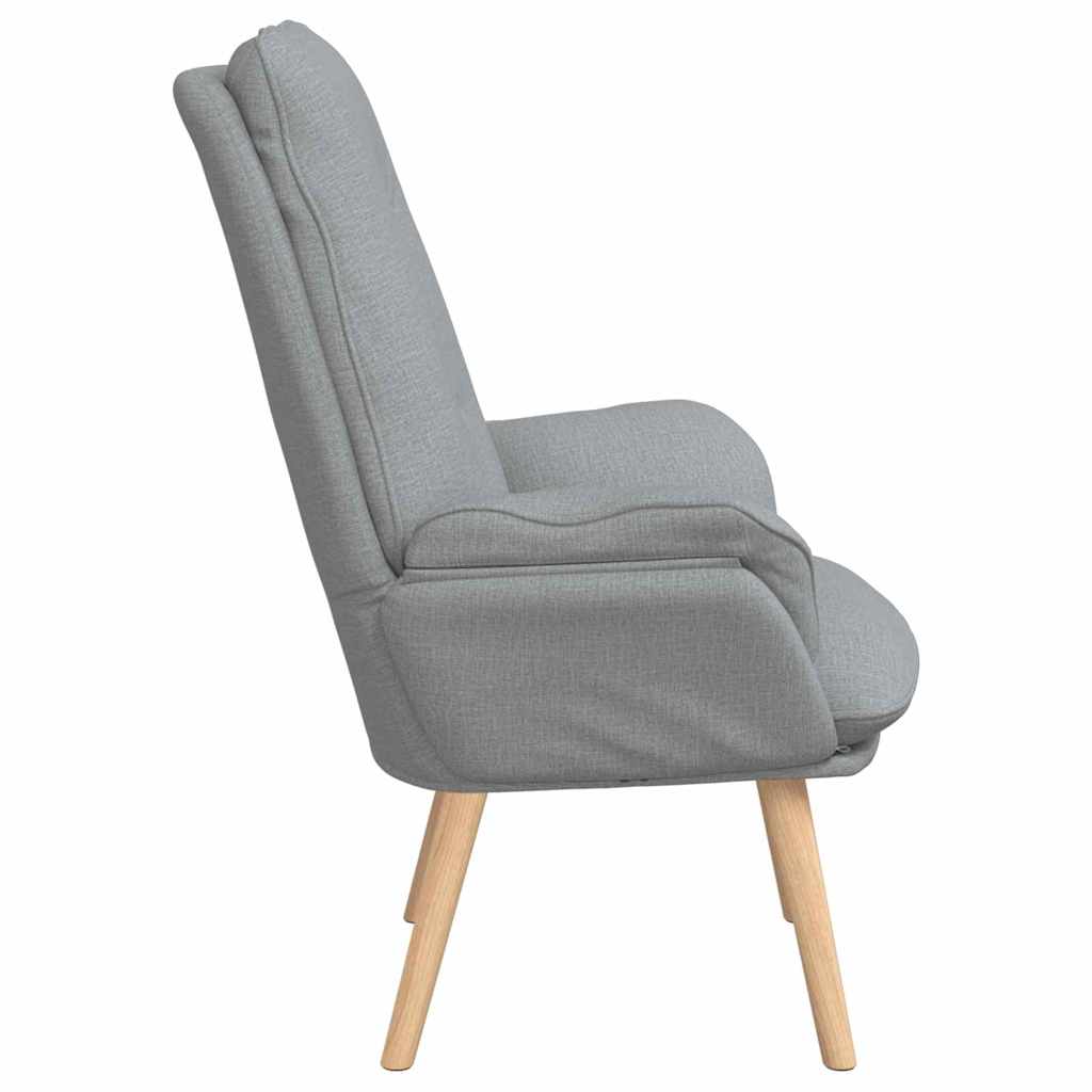 poltrona Grigio chiaro 69 x 74 x 93 cm Tessuto e Compensato