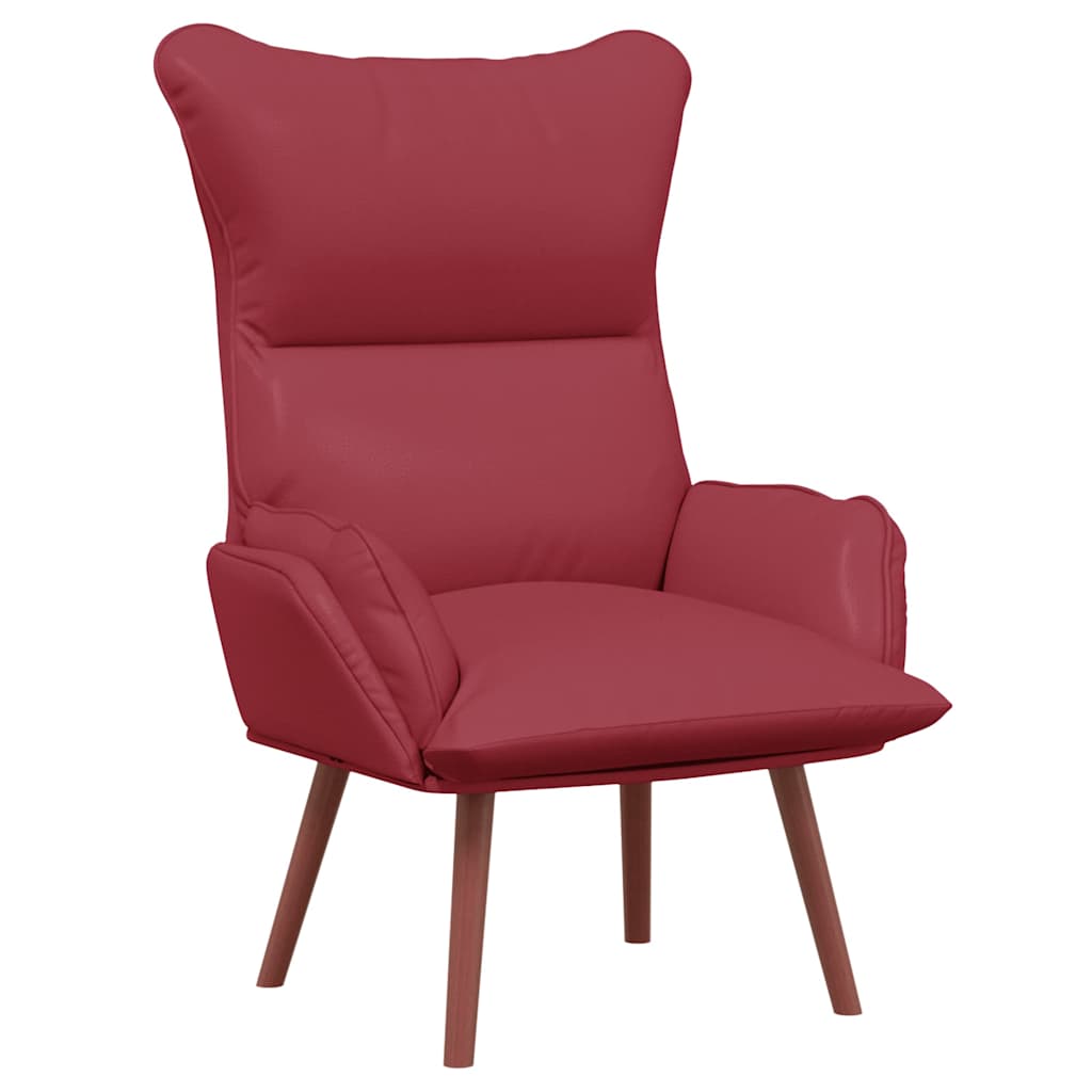 poltrona Rosso Vino 69 x 74 x 93 cm Pelle Artificiale