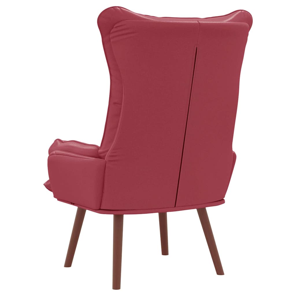 poltrona Rosso Vino 69 x 74 x 93 cm Pelle Artificiale