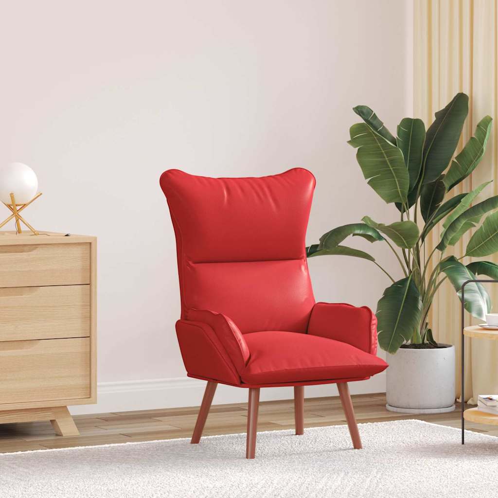 poltrona Rosso 69 x 74 x 93 cm Pelle Artificiale | homemem39
