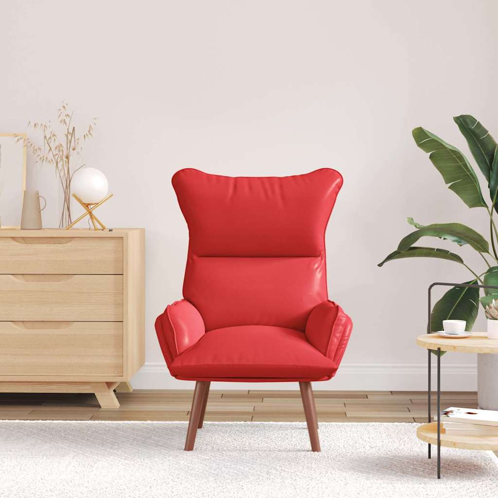poltrona Rosso 69 x 74 x 93 cm Pelle Artificiale | homemem39
