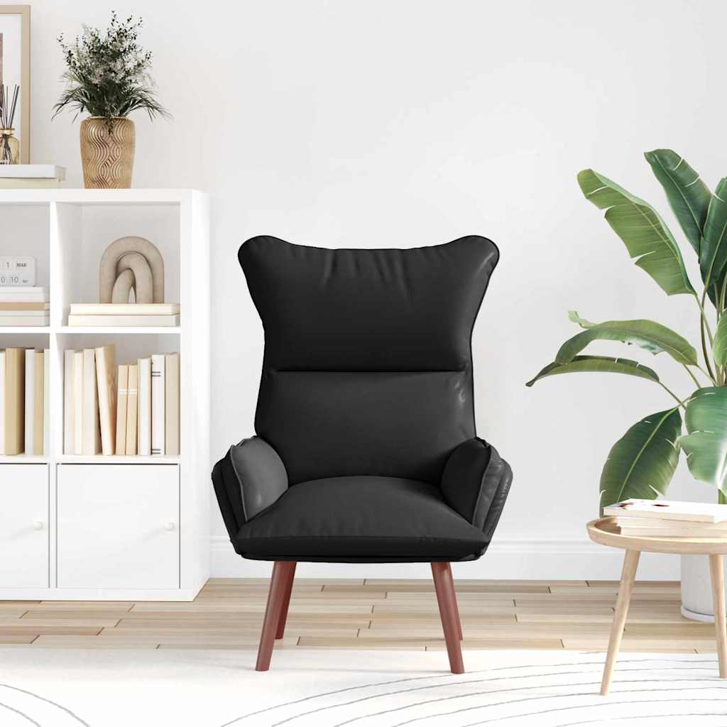 poltrona Nero 69 x 74 x 93 cm Pelle Artificiale