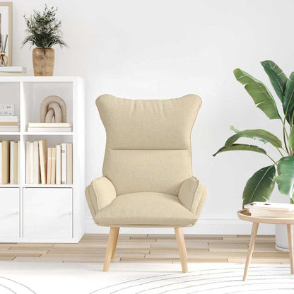 poltrona Crema 69 x 74 x 93 cm Tessuto e compensato