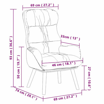 poltrona Grigio 69 x 74 x 93 cm Pelle Artificiale