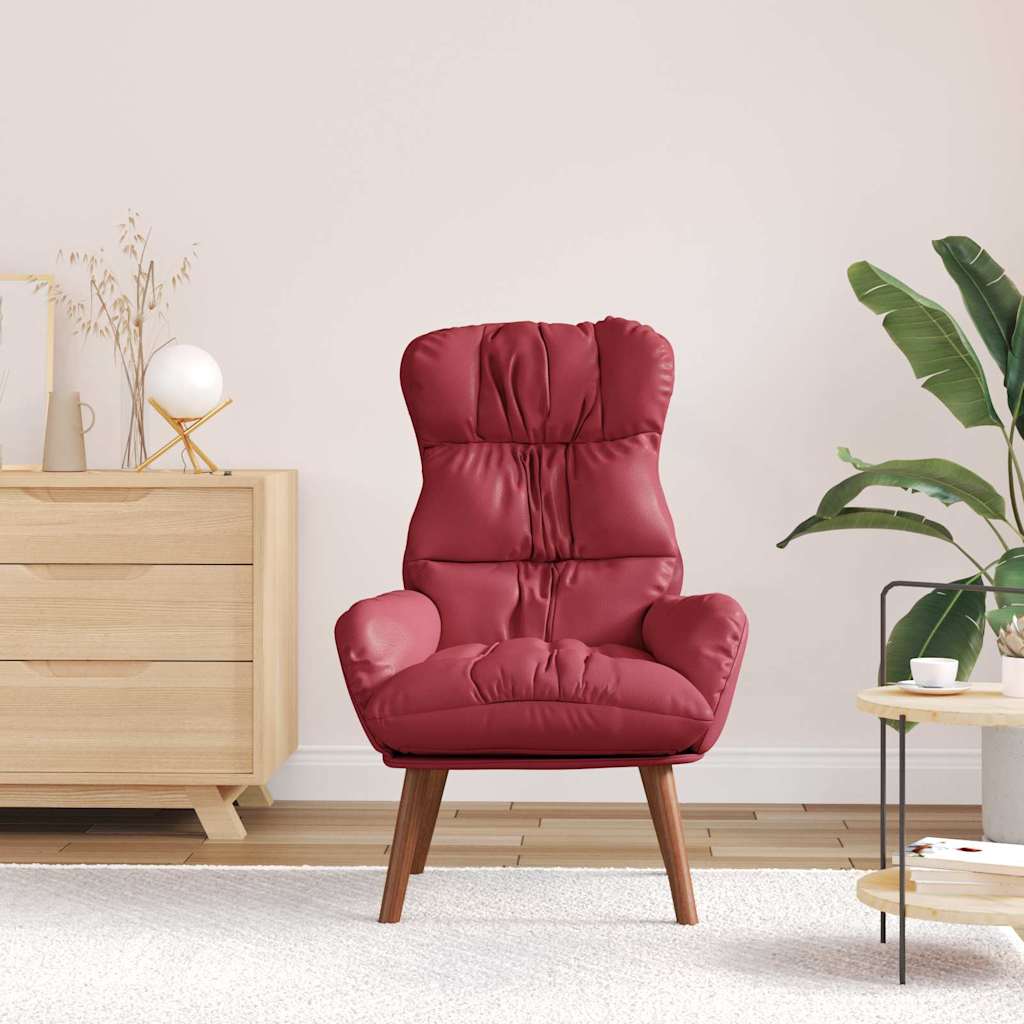 poltrona Rosso Vino 69 x 74 x 93 cm Pelle Artificiale | homemem39