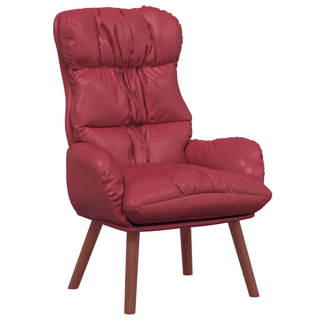 poltrona Rosso Vino 69 x 74 x 93 cm Pelle Artificiale | homemem39