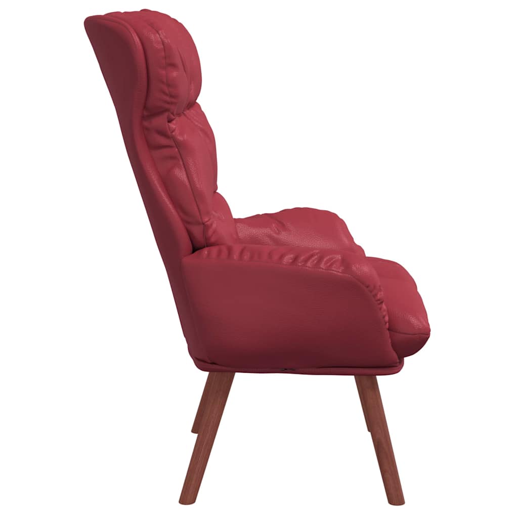 poltrona Rosso Vino 69 x 74 x 93 cm Pelle Artificiale | homemem39