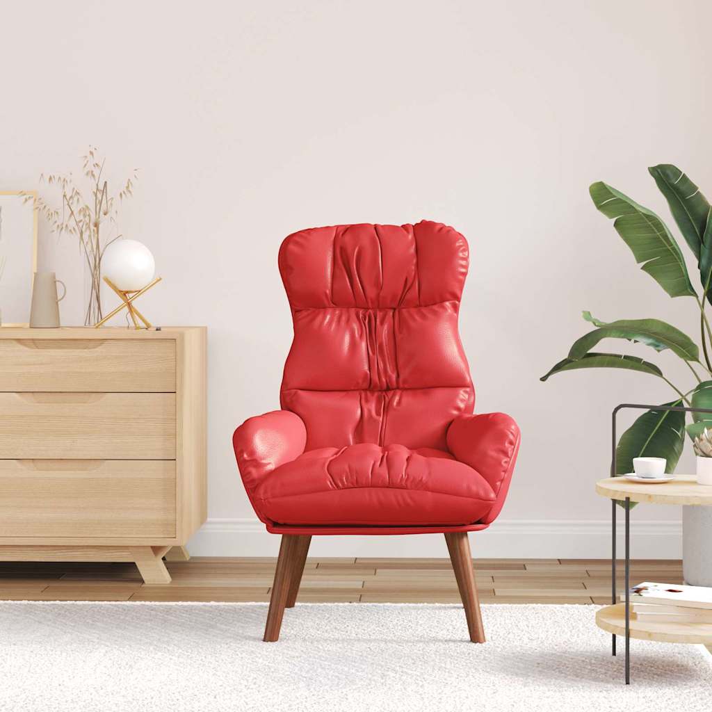poltrona Rosso 69 x 74 x 93 cm Pelle Artificiale | homemem39