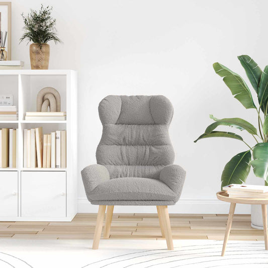 poltrona Grigio chiaro 69 x 74 x 93 cm Tessuto Sherpa
