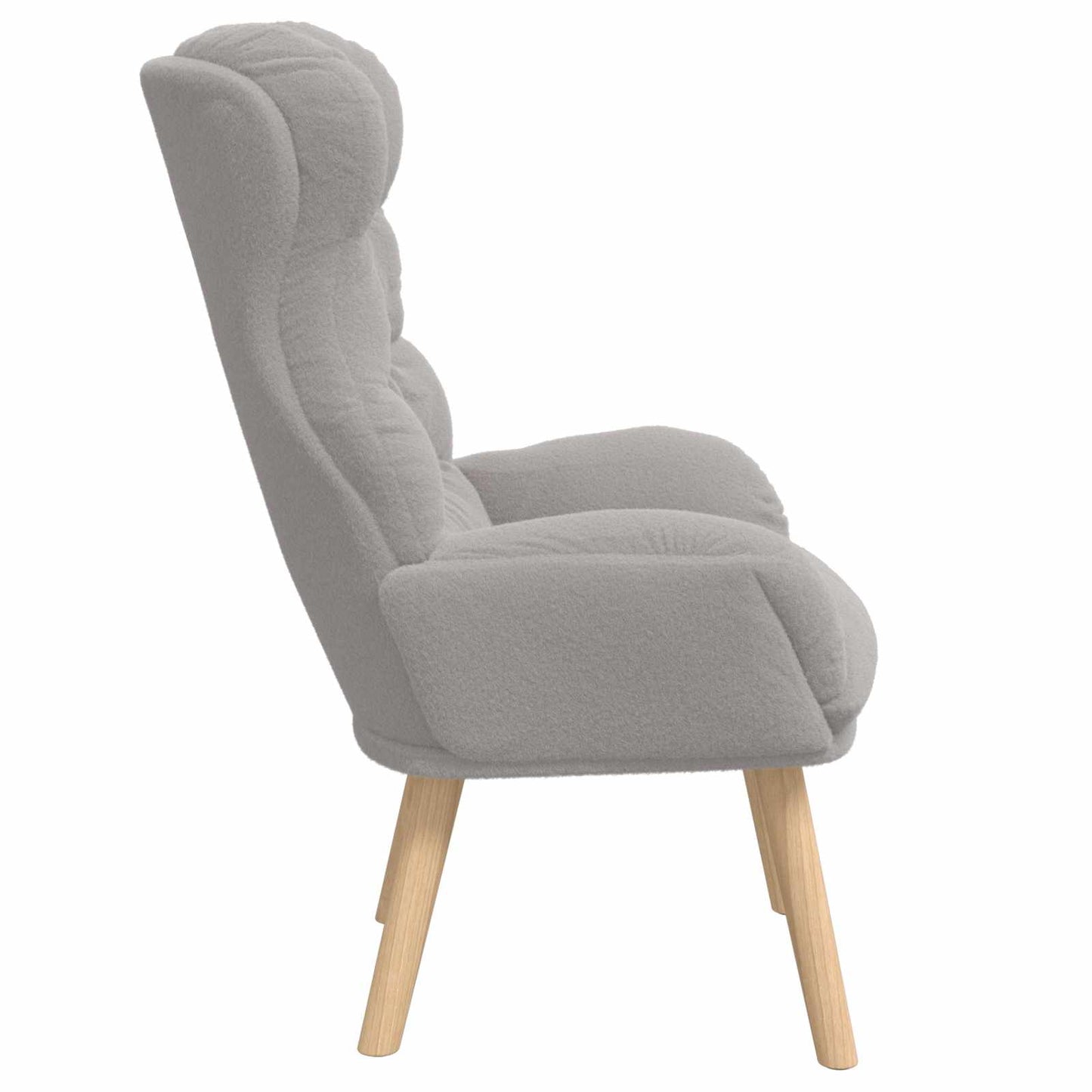 poltrona Grigio chiaro 69 x 74 x 93 cm Tessuto Sherpa