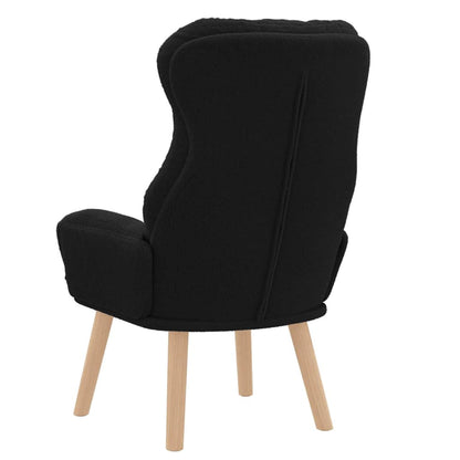 poltrona Nero 69 x 74 x 93 cm Tessuto Sherpa
