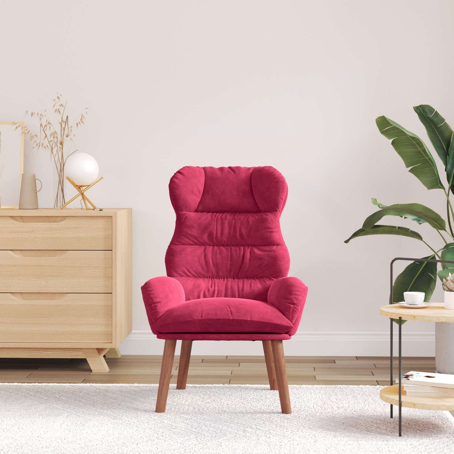poltrona Rosso Vino 69 x 74 x 93 cm Velluto