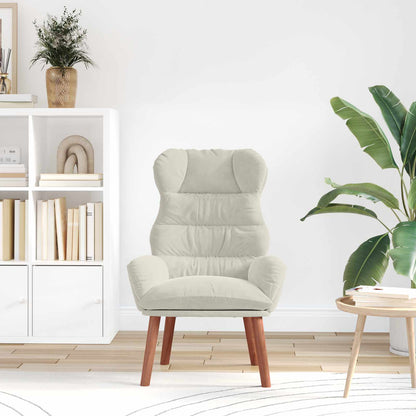 poltrona Crema 69 x 74 x 93 cm Velluto
