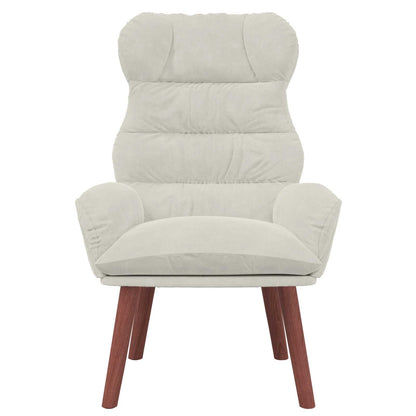 poltrona Crema 69 x 74 x 93 cm Velluto