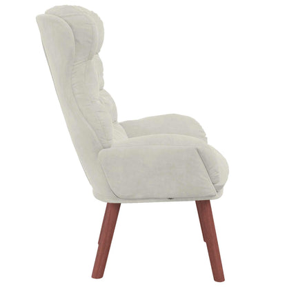 poltrona Crema 69 x 74 x 93 cm Velluto