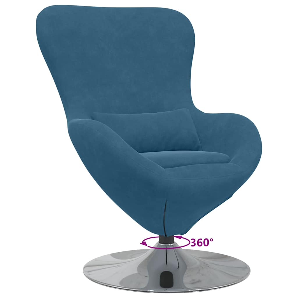 Poltrona uovo Blu Velluto | homemem39