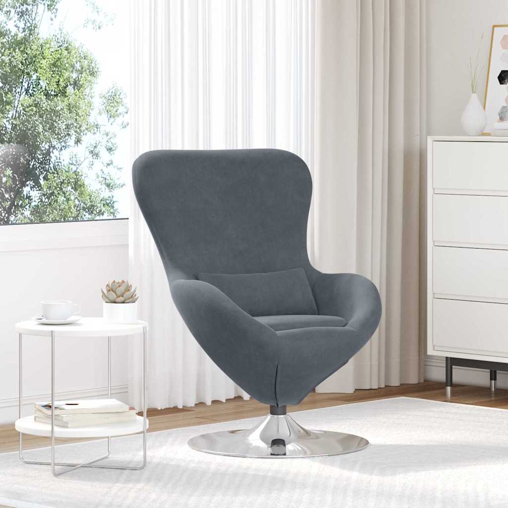Poltrona uovo Grigio scuro Velluto | homemem39
