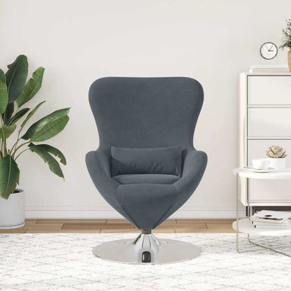 Poltrona uovo Grigio scuro Velluto