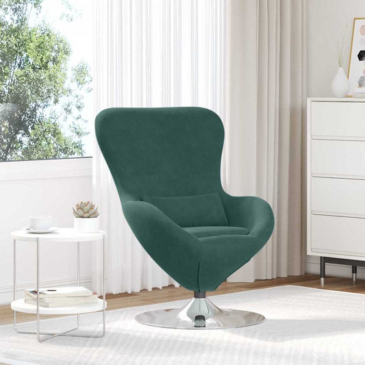 Poltrona uovo Verde Scuro 63 x 73 x 90 cm Velluto - homemem39