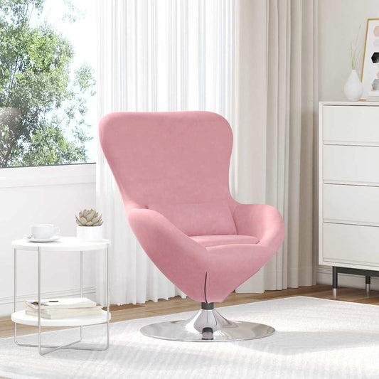 Poltrona uovo Rosa Velluto
