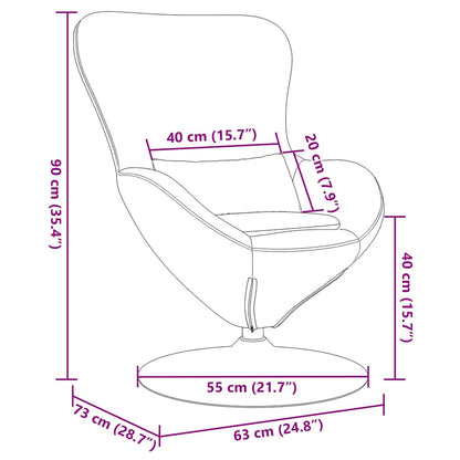 Poltrona uovo Rosa 63 x 73 x 90 cm Velluto - homemem39